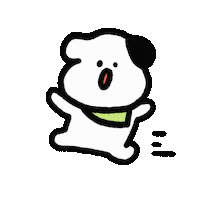 Dog Running Sticker by soconsocon