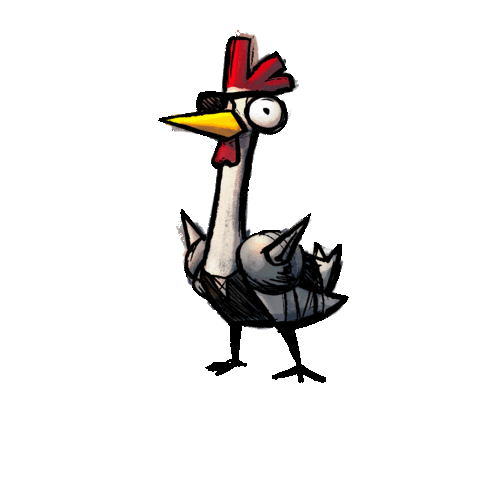 dracostudios giphyupload chicken boardgames pollos Sticker
