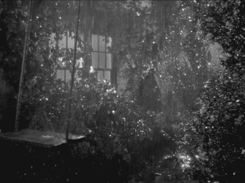 sad black and white GIF