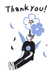 Flowers Thanks Sticker