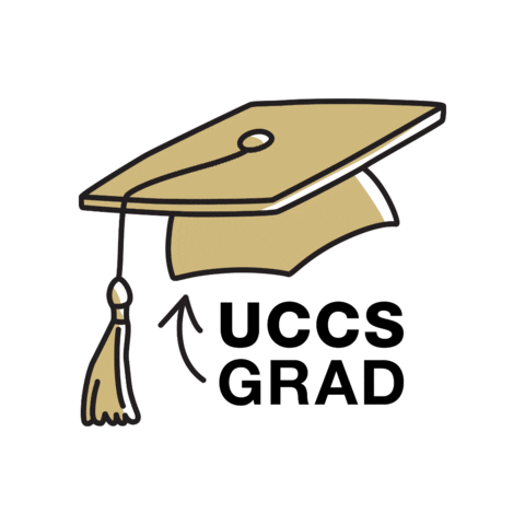 Graduation Grad Sticker by UCCS