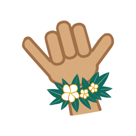 Shaka Hula Sticker by Belle Vie Hawaii