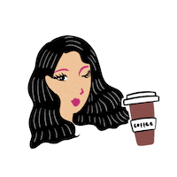 Girl Coffee Sticker