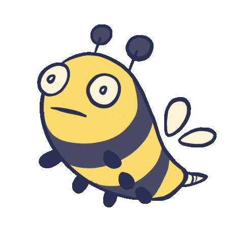 Quillustration happy nature bee honey Sticker