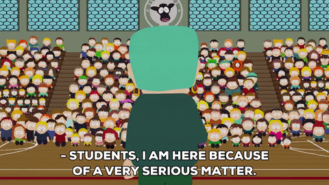 audience students GIF by South Park 