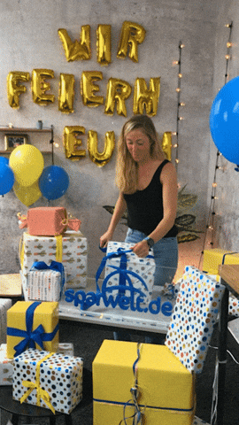 birthday balloon GIF by sparwelt.de