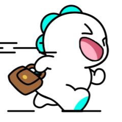 Bigoliveusaofficial happy work run dino Sticker
