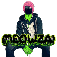 Cyberpunk Drip Sticker by DISSONANCE STORE