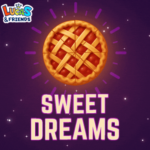 Good Night Pie GIF by Lucas and Friends by RV AppStudios
