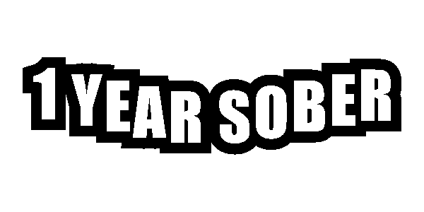 SoberBizBabe 1 year sober Sticker