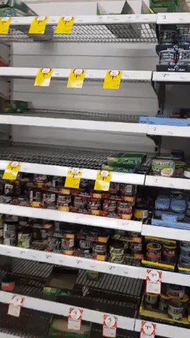 Grocery Staples Cleared From Sydney Supermarket Shelves During Coronavirus Outbreak
