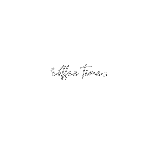 bellalheart coffee simple coffee time handwriting Sticker