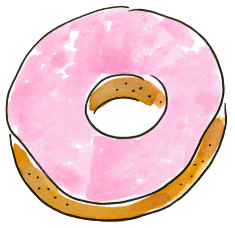 Pink Donut Sticker by Blond Amsterdam