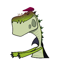 Angry Dinosaur Sticker