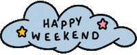 Happy Weekend Sticker by Poppy Deyes