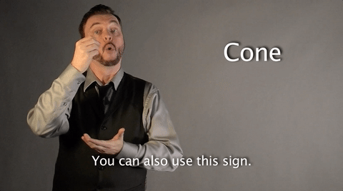 sign language cone GIF by Sign with Robert