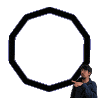 Deca Regular Polygon Sticker
