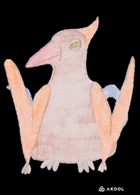 Bird Dinosaur GIF by TeaCosyFolk