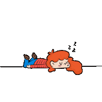 Camisilustra tired sleeping zzz boring Sticker