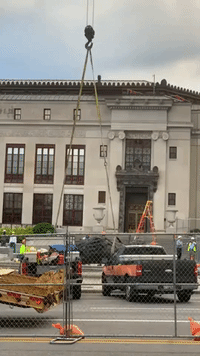 Statue of Christopher Columbus Removed From Columbus City Hall