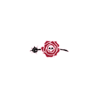 Rose Skull Sticker by The Addams Family