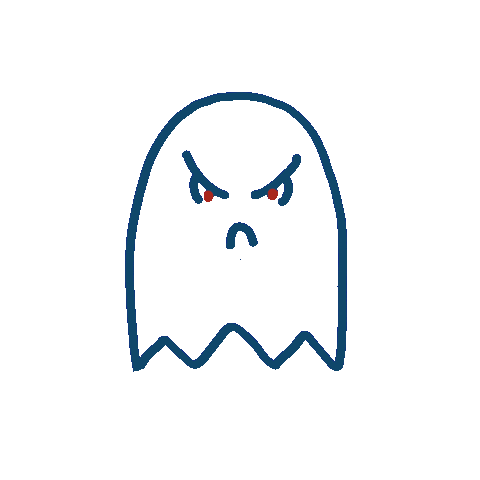 Angry Ghost Sticker