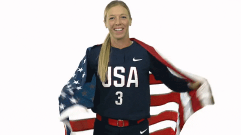 Go Team Usa Ally Carda GIF by USA Softball