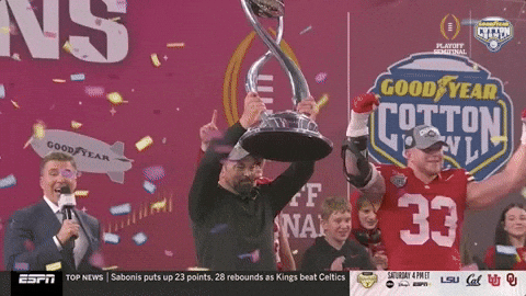 Cotton Bowl Winner GIF by Goodyear Cotton Bowl Classic