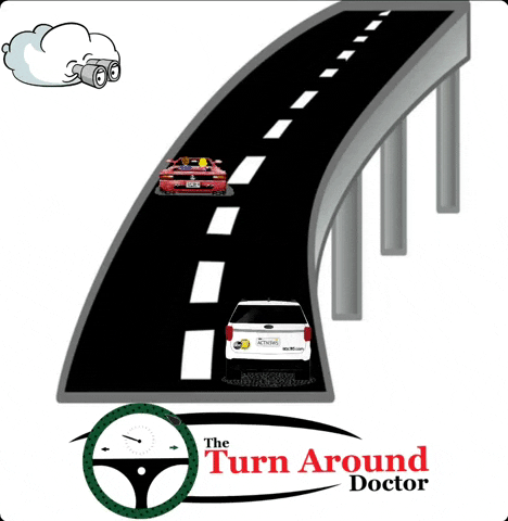 driving turn around GIF by Dr. Donna Thomas Rodgers