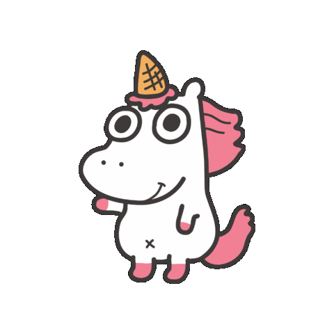 twfupin giphygifmaker 馬 獨角獸 氣球 Sticker