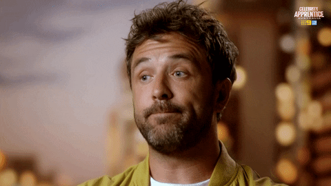 React Shrug GIF by Celebrity Apprentice Australia