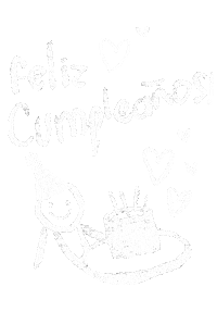 Happy Birthday Blanco Sticker by Gpermay