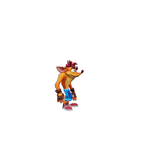 3D Belly Flop Sticker by Crash Bandicoot