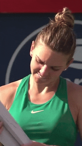 Scared Simona Halep GIF by WTA