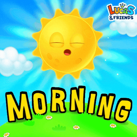 Good Morning Sun GIF by Lucas and Friends by RV AppStudios