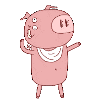 Pig Eat Sticker by BadTimeStories