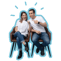 Couple Interview Sticker by Hello Fears