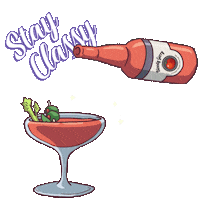 Stay Classy Happy Hour Sticker by Bloody Gerry