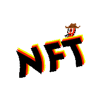 Cowboy Worm Sticker by CryptoWorm