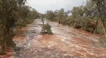 Dry Creek Turned Into Rushing River After Rain in Drought-Struck New South Wales