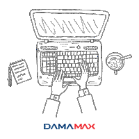 Damamax work internet laptop connect Sticker