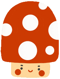 Wink Mushroom Sticker by The Forest Mori