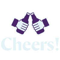 Cheers Salud Sticker by Yimbo