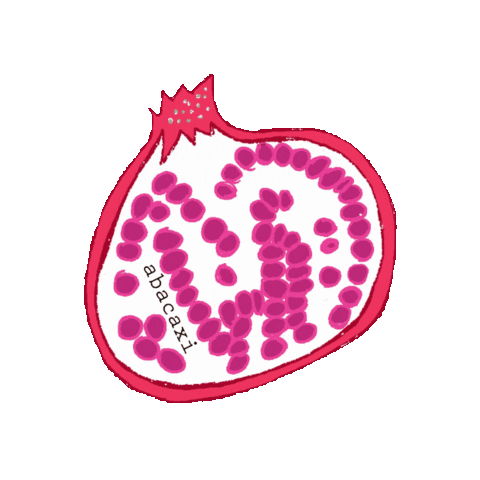 Pomegranate Sticker by abacaxi