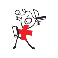 Laptop Sami Sticker by Schweizerischer Samariterbund