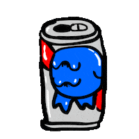 pabstblueribbon blue red white beer Sticker