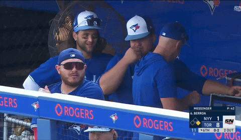 discokuusisto giphyupload toronto blue jays bo bichette alejandro kirk GIF