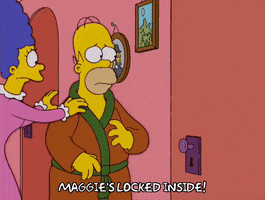 yanking homer simpson GIF