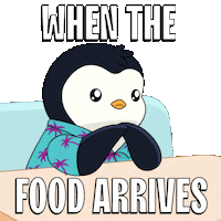 Hungry Lets Eat Sticker by Pudgy Penguins