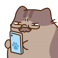 Confused Cat Sticker by Bichi Mao